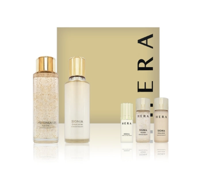 HERA Signia Water Emulsion Set with hydrating and firming formula for radiant, youthful-looking skin