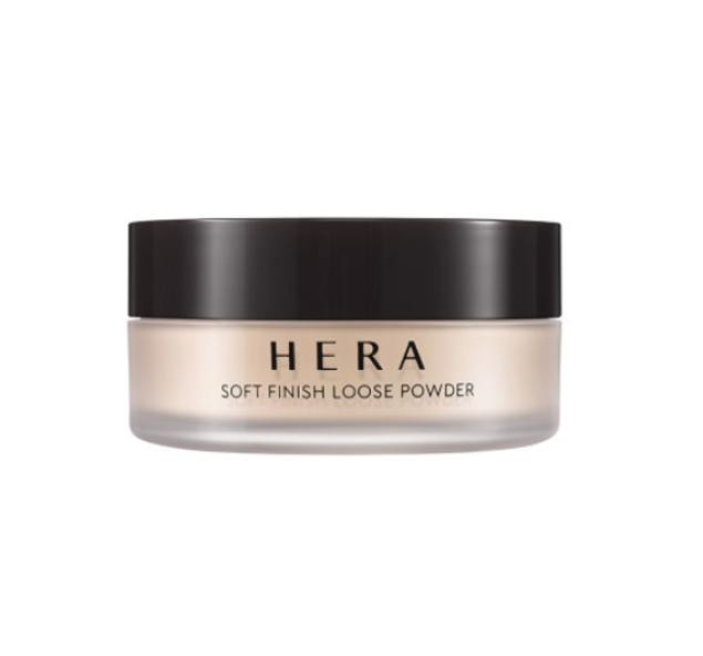 HERA Soft Finish Loose Powder with lightweight, silky texture for shine control and a smooth, soft-focus complexion