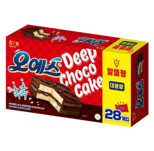 Haitai Oh Yes! Original Chocolate Coated Cake (28 Pack Box) from Korea
