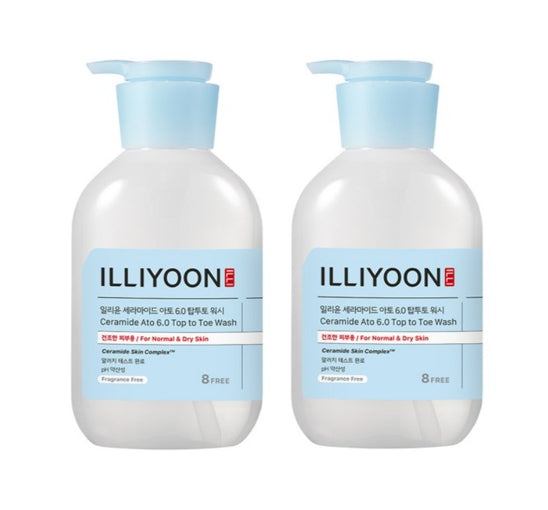 2 x ILLIYOON Ceramide Ato 6.0 Top To Toe Wash 500ml from Korea
