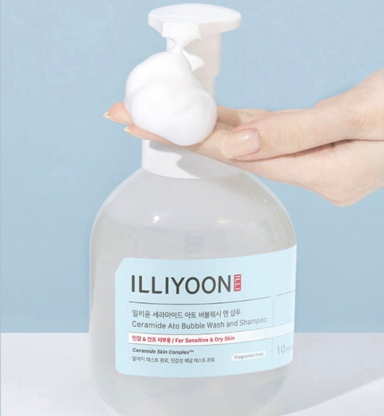2 x ILLIYOON Ceramide Ato Bubble Wash and Shampoo 400ml from Korea