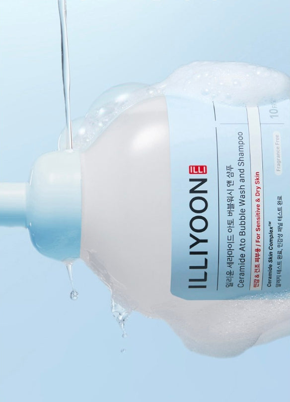 ILLIYOON Ceramide Ato Bubble Wash and Shampoo 400ml from Korea