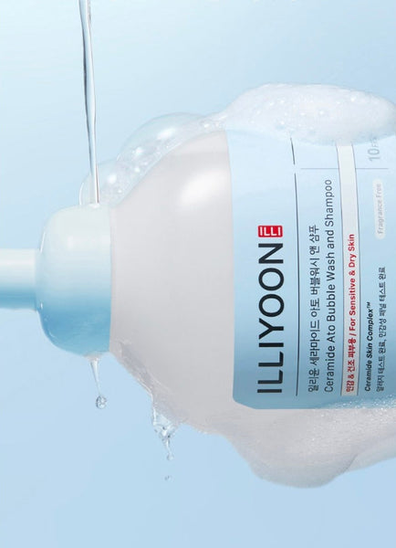 2 x ILLIYOON Ceramide Ato Bubble Wash and Shampoo 400ml from Korea
