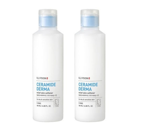 2 x ILLIYOON Ceramide Derma Relief Skin Softener 180ml from Korea