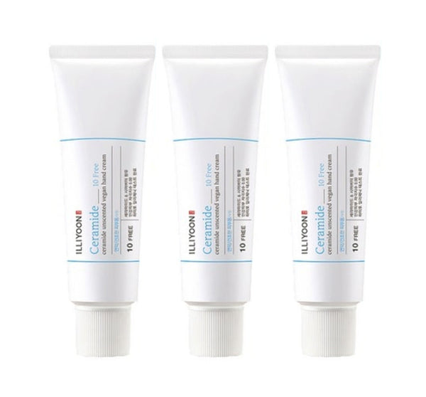 3 x ILLIYOON Ceramide Unscented Hand Cream 50ml from Korea