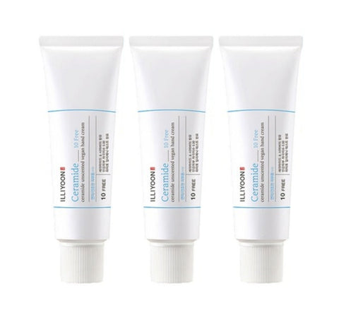 3 x ILLIYOON Ceramide Unscented Hand Cream 50ml from Korea