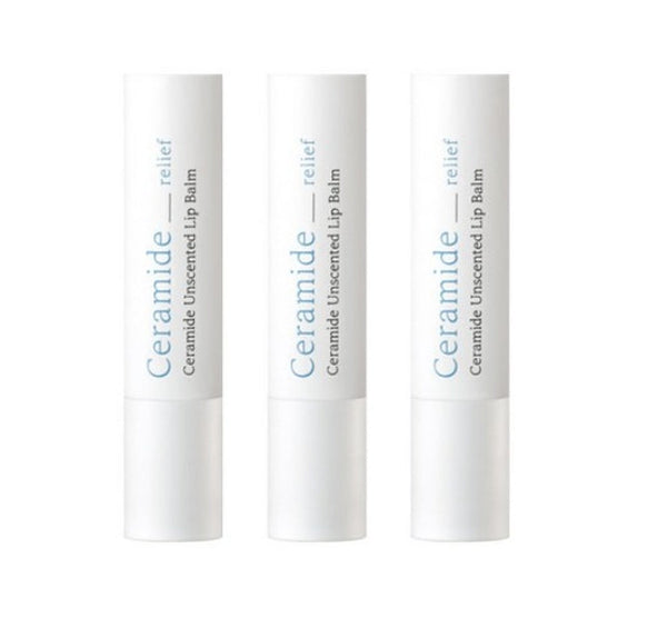 3 x ILLIYOON Ceramide Unscented Lip Balm 3.2g from Korea