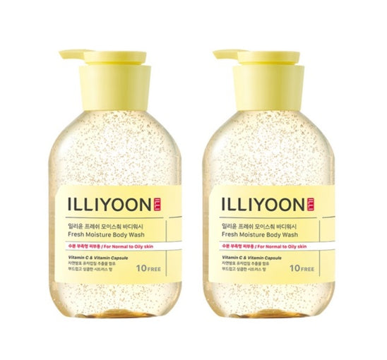 2 x ILLIYOON Fresh Moisture Body Wash 650ml from Korea