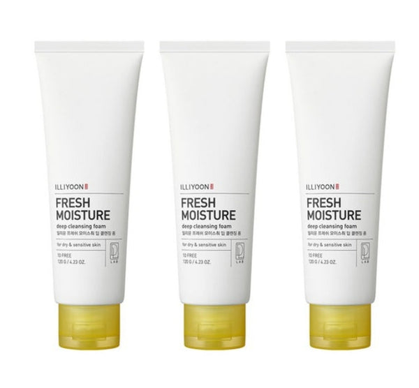 3 x ILLIYOON Fresh Moisture Deep Cleansing Foam 120g from Korea