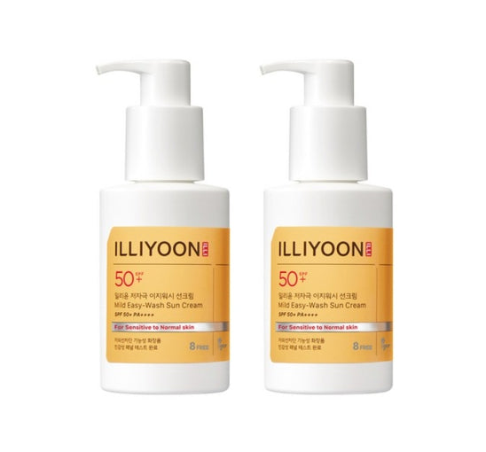 2 x ILLIYOON Mild Eay-wash Sun Cream 150ml SPF50+ PA++++ from Korea