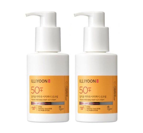 2 x ILLIYOON Mild Eay-wash Sun Cream 150ml SPF50+ PA++++ from Korea