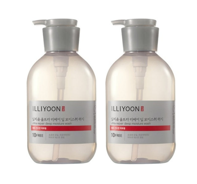 2 x ILLIYOON Ultra Repair Deep Moisture Wash 500ml from Korea