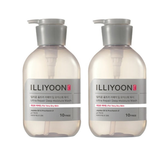 2 x ILLIYOON Ultra Repair Deep Moisture Wash 500ml from Korea