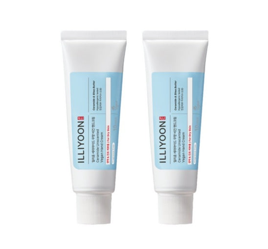 2 x ILLIYOON Ceramide Unscented Vegan Hand Cream 50ml from Korea