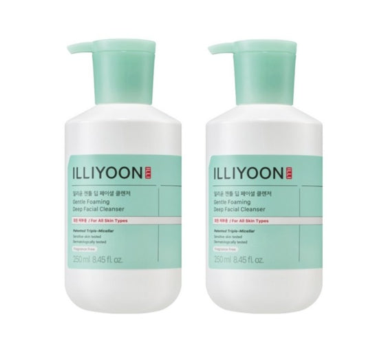 2 x ILLIYOON Gentle Foaming Deep Facial Cleanser 250ml from Korea