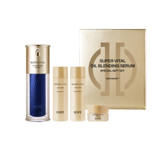 IOPE 6 Gen. Super Vital Oil Blending Serum Set (4 Items) + Samples(3 Items)  from Korea