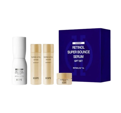 IOPE Retinol Super Bounce Serum 50ml Set (4 Items) + Samples(2 Items) Korea_NEW