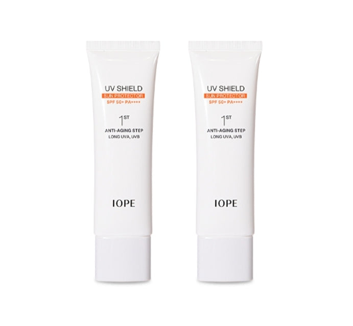 2 x IOPE UV Shield Sun Protector SPF 50+ PA++++ 50ml from Korea