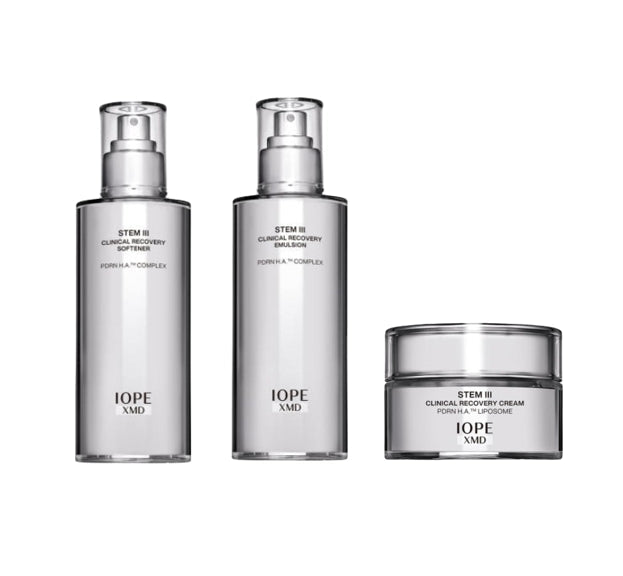 IOPE XMD Stem III Clinical Recovery Softener+Emulsion+Cream Set (3 Items) Korea
