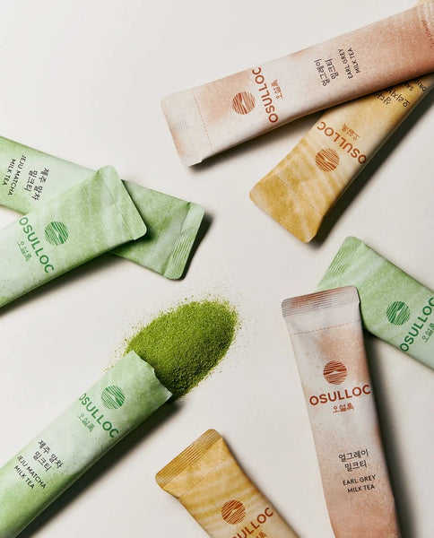 OSULLOC Jeju Matcha Milk Tea, 1 Box 10 Sticks , from Korea by OSULLOC