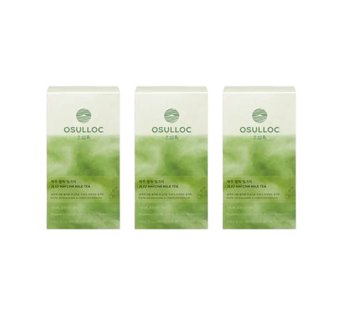 3 X OSULLOC Jeju Matcha Milk Tea, 1 Box 10 Sticks , from Korea by OSULLOC