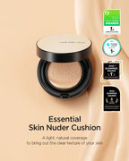 JUNGSAMMOOL Essential Skin Nuder Cushion (Main + Refill) 14g SPF50+ PA+++, 8 Colours from Korea by JUNGSAMMOOL
