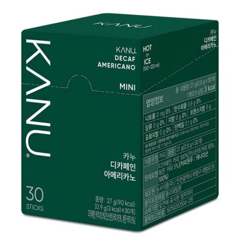 KANU Mini Decaf Americano Stick Coffee Mix 0.9g x 30 sticks by KANU