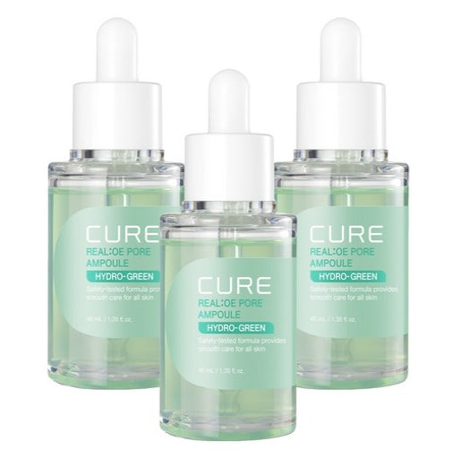 3 x KimJungMoon Aloe CURE Real Aloe Pore Ampoule 40ml - Skin Soothing & Pore Care