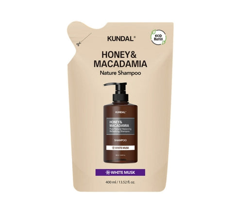 KUNDAL Honey & Macadamia Hair Treatment Refill Pack White Musk 400ml