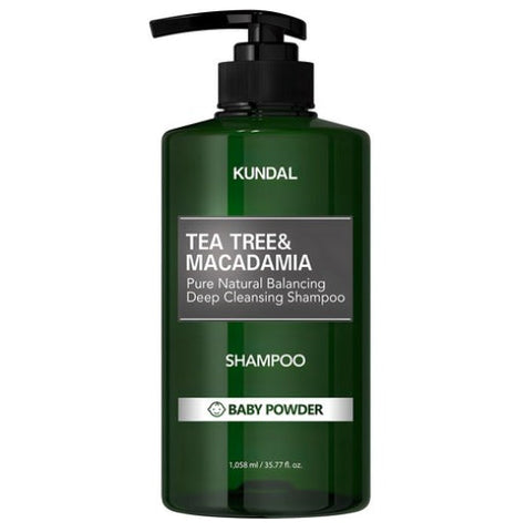KUNDAL Tea Tree & Macadamia Deep Cleansing Shampoo Baby Powder 1.058L