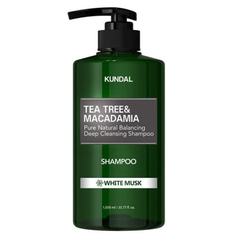 KUNDAL Tea Tree & Macadamia Deep Cleansing Shampoo White Musk 1.058L