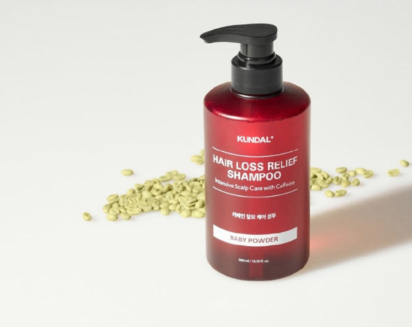 2 x KUNDAL Caffeine Anti-Hair Loss Functional Shampoo Baby Powder 500ml