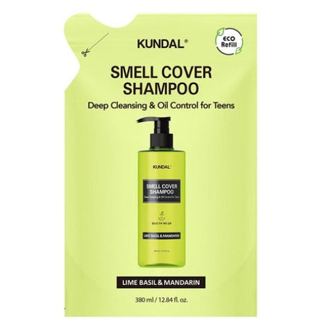 Kundal All-Day Smell Cover Teen Scalp Shampoo Refill Lime Basil & Mandarin 380ml