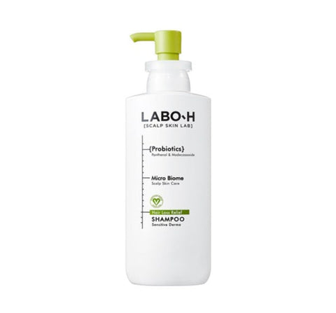 LABOH shampoo bottle with pump on a white background