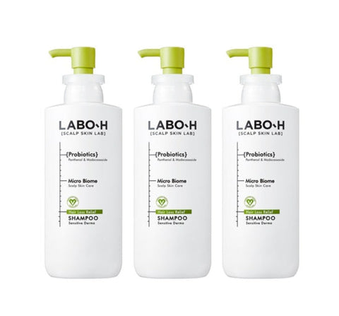 3 x LABO-H Probiotics Hair Loss Relief Sensitive Derma Shampoo 400ml from Korea