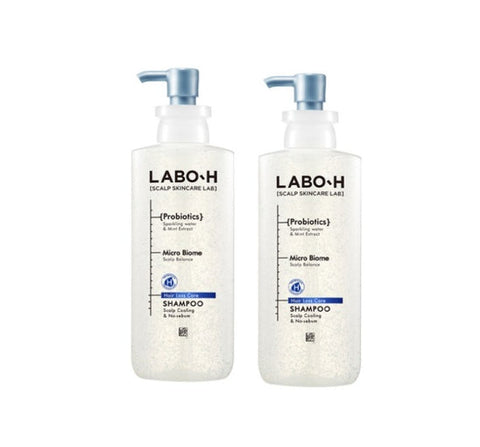2 x LABO-H Hair Loss Care Scalp Cooling & No Sebum Shampoo 400ml from Korea