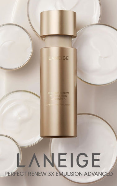 2 x LANEIGE Perfect Renew 3X Emulsion Advanced 130ml + Samples (2 Items) from Korea