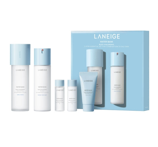LANEIGE Water Bank Blue Hyaluronic 2 Step Essentisl Set for Normal to Dry Skin (5 Items) from Korea