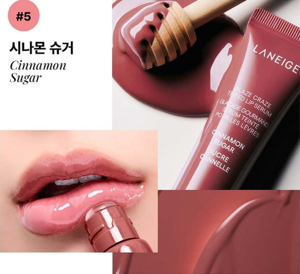 2 x LANEIGE Glaze Craze Donut Lip Serum 12g, 8 Colours from Korea