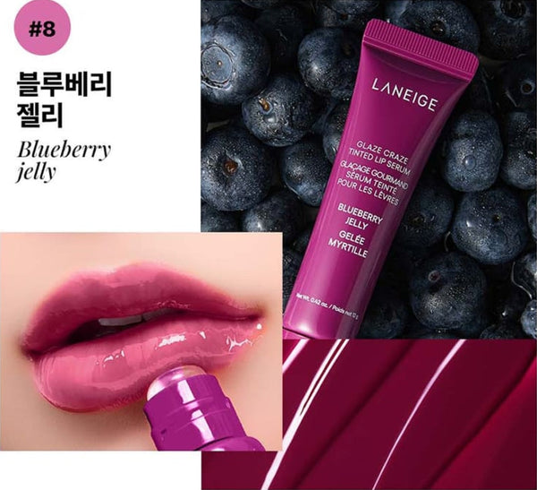 2 x LANEIGE Glaze Craze Donut Lip Serum 12g, 8 Colours from Korea