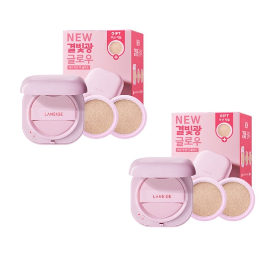 2 x LANEIGE Neo Cushion The Glow #23N (Main 15g + Refill 15g + Refill 15g) SPF 50+ PA+++ from Korea