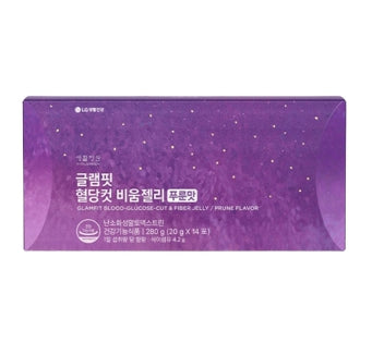 LG H&H Vital Garden Glamfit Blood-Glucose-cut & Fiber Jelly (20g x 14ea) Prune Flavor from Korea