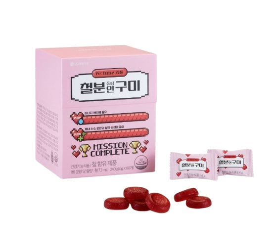 LG H&H Vital Garden re:tune Iron In Gummy for Children and Women (60 Sachets) from Korea