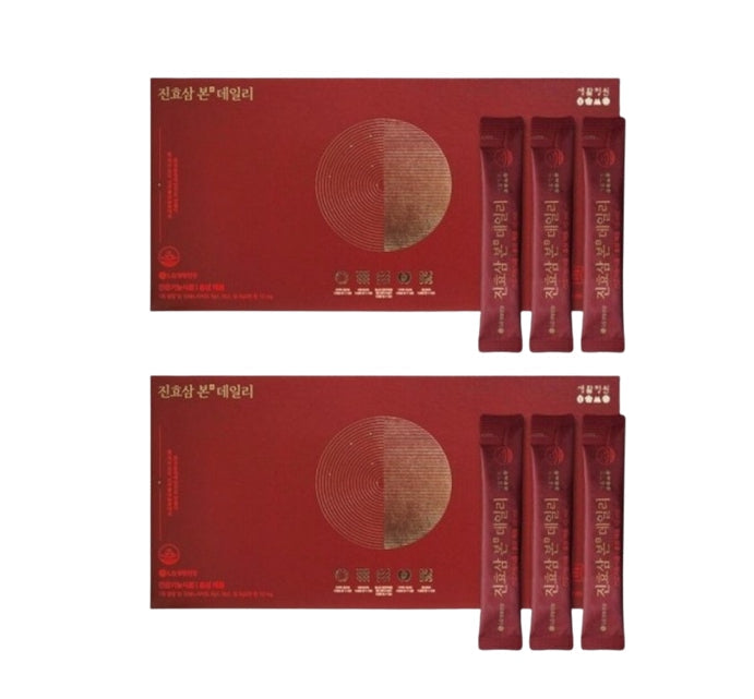 2 x LG H&H Vital Garden JinHyoSam Bon Daily Limited Edition,  Korean Red Ginseng Extract (10mL x 50ea) from Korea