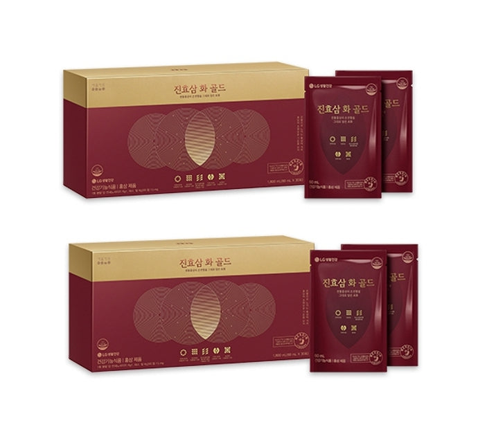 2 x LG H&H Vital Garden JinHyoSam Hwha Gold,  Korean Red Ginseng Extract (60mL x 30ea) from Korea