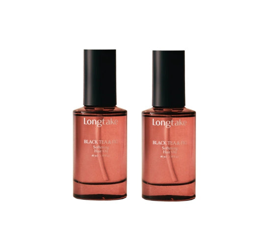 [NEW] 2 X LONGTAKE Black Tea & Fig Softening Hair Oil 40ml from Korea by Longtake
