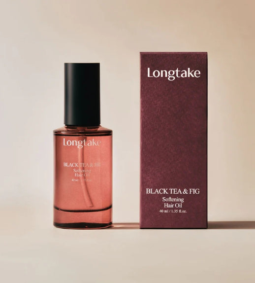[NEW] 2 X LONGTAKE Black Tea & Fig Softening Hair Oil 40ml from Korea by Longtake