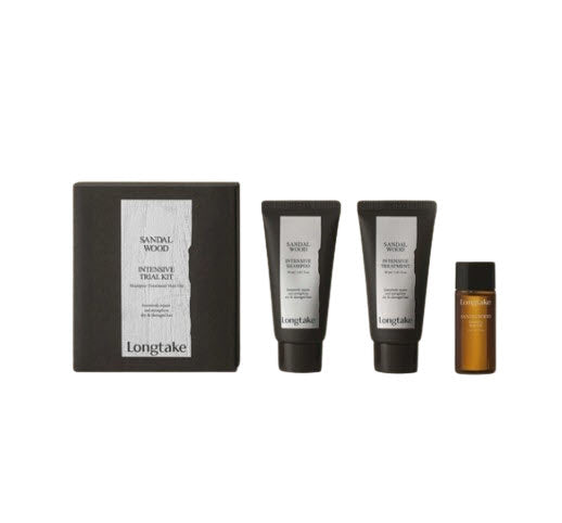 LONGTAKE Sandal Wood Intensive Trial Kit (Shampoo 30ml + Treatment 30ml + Oil 15ml) from Korea by Longtake