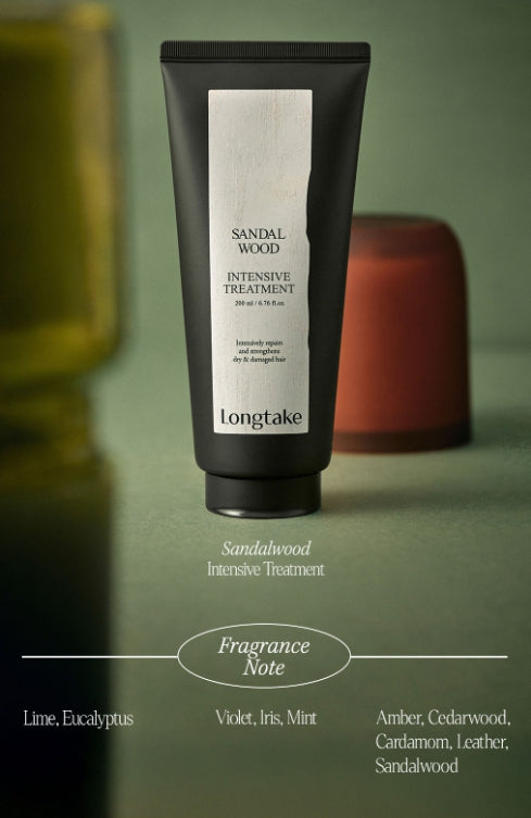 LONGTAKE Sandal Wood Intensive Trial Kit (Shampoo 30ml + Treatment 30ml + Oil 15ml) from Korea by Longtake