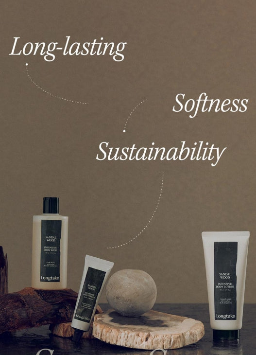 LONGTAKE Sandalwood Intensive Body Lotion 200ml + Hand Cream 50ml from Korea by Longtake